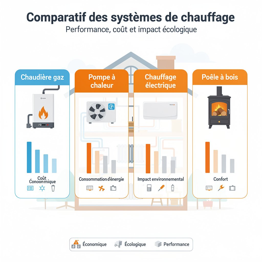 Comparatif systèmes de chauffage